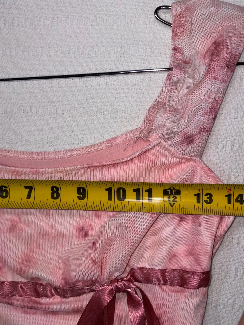 Womens Y2K Coquette Floral Asymmetrical Tank Top Size S Pink Ballet Fairy Girly - Picture 5 of 6